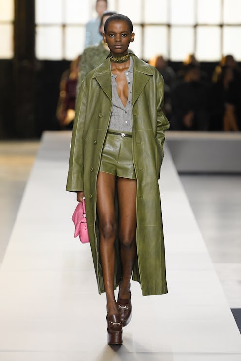 Model on the runway at Gucci RTW Fall 2024 as part of Milan Ready to Wear Fashion Week held on Febru...