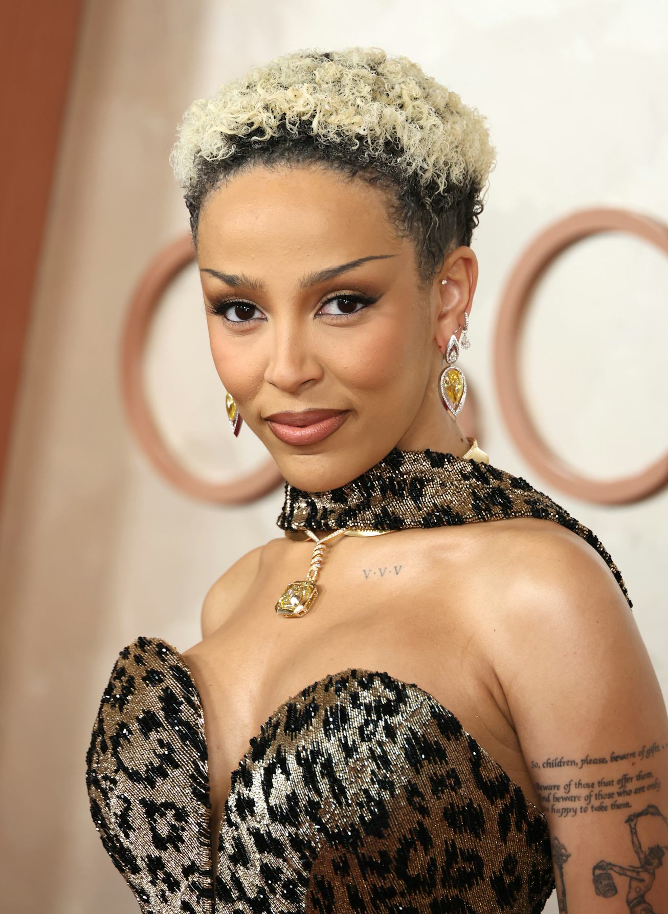 HOLLYWOOD, CALIFORNIA - MARCH 02: Doja Cat attends the 97th Annual Oscars at Dolby Theatre on March ...