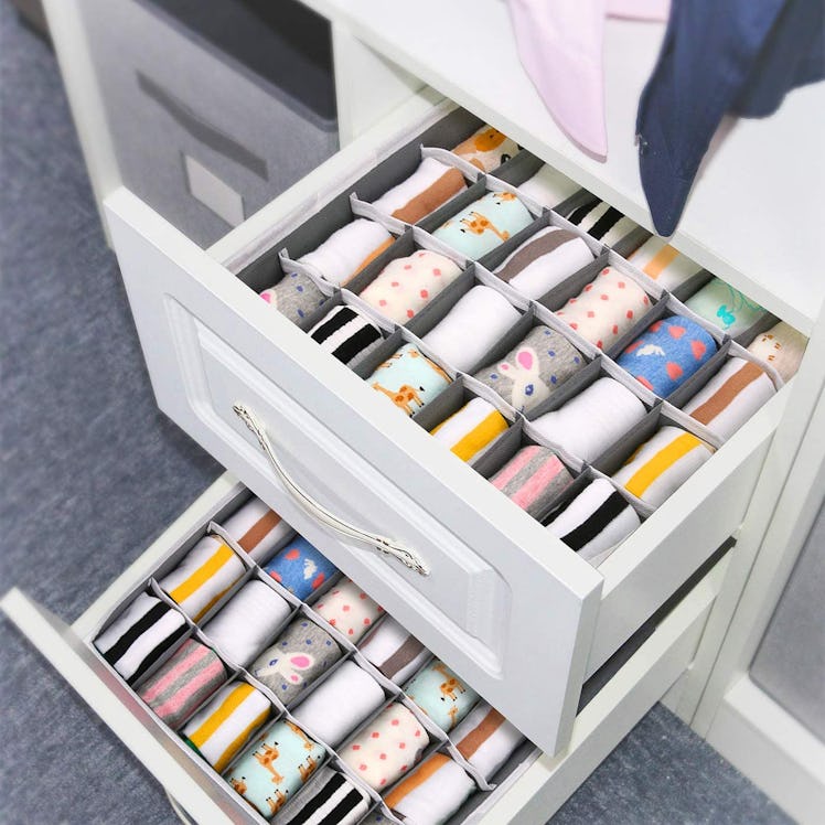 Joyoldelf Sock Drawer Organizer (2-Pack)